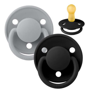 BIBS De Lux Napp - 2-Pack - Stl 2 - Naturgummi - Cloud/Black