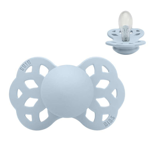 BIBS Symmetrisk Infinity Napp - Stl 2 - Silikon - Baby Blue