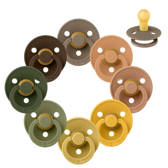 BIBS Rund Colour Napp - Sampackning - 8 st - Stl 1 - Autumn Bliss