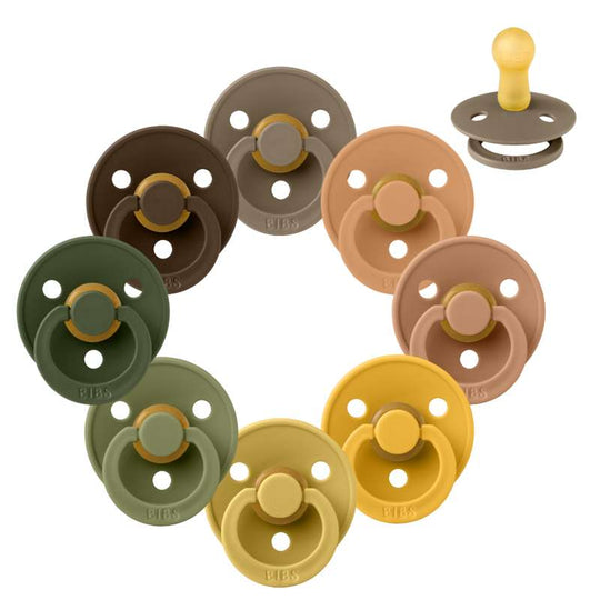 BIBS Rund Colour Napp - Sampackning - 8 st - Stl 2 - Autumn Bliss