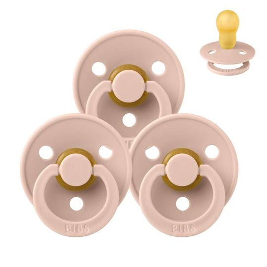 BIBS Rund Colour Napp - Sampackning - 3 st - Stl 3 - Blush