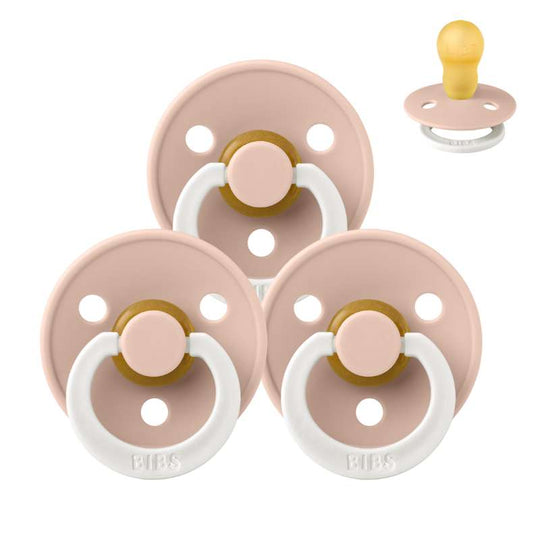 BIBS Rund Colour Napp - Sampackning - 3 st - Stl 3 - GLOW - Blush