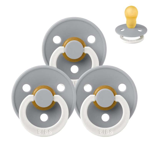 BIBS Rund Colour Napp - Sampackning - 3 st - Stl 3 - GLOW - Cloud