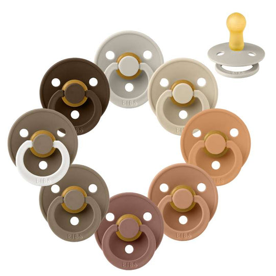 BIBS Rund Colour Napp - Sampackning - 8 st - Stl 2 - Down to Earth