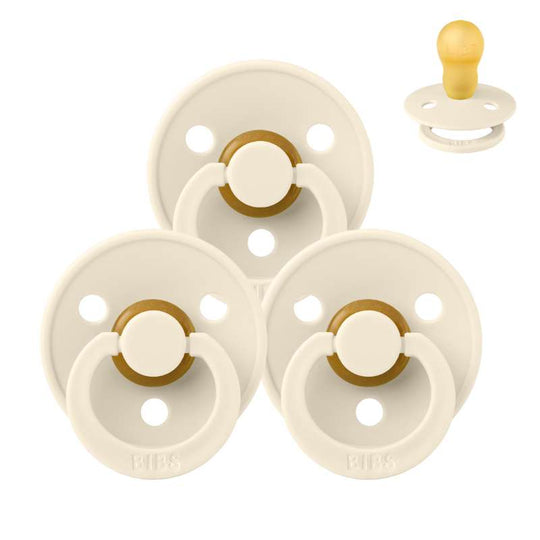 BIBS Rund Colour Napp - Sampackning - 3 st - Stl 3 - Ivory