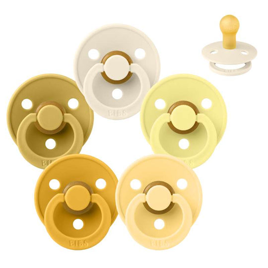 BIBS Rund Colour Napp - Sampackning - 5 st - Stl 1 - Let The Sunshine In