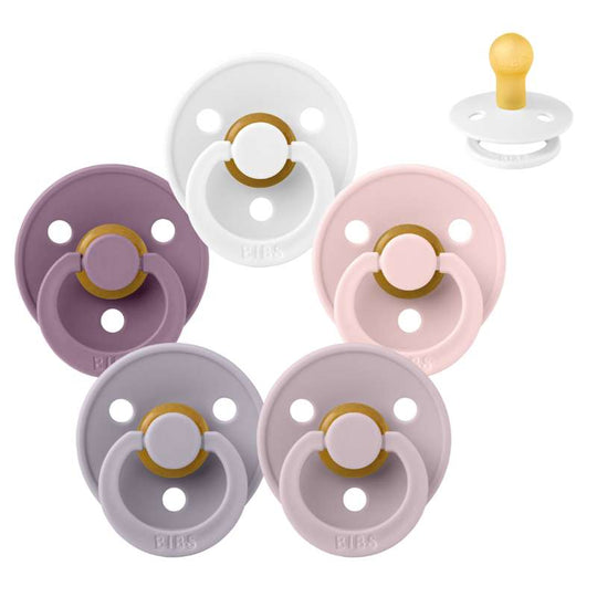 BIBS Rund Colour Napp - Sampackning - 5 st - Stl 1 - Lovely Lilacs