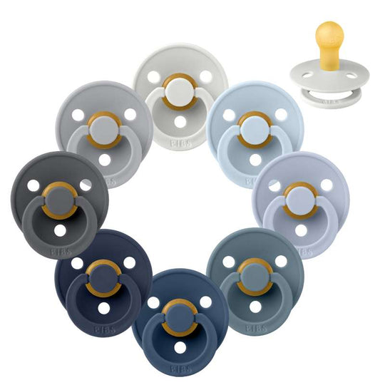 BIBS Rund Colour Napp - Sampackning - 8 st - Stl 1 - Ocean Storm