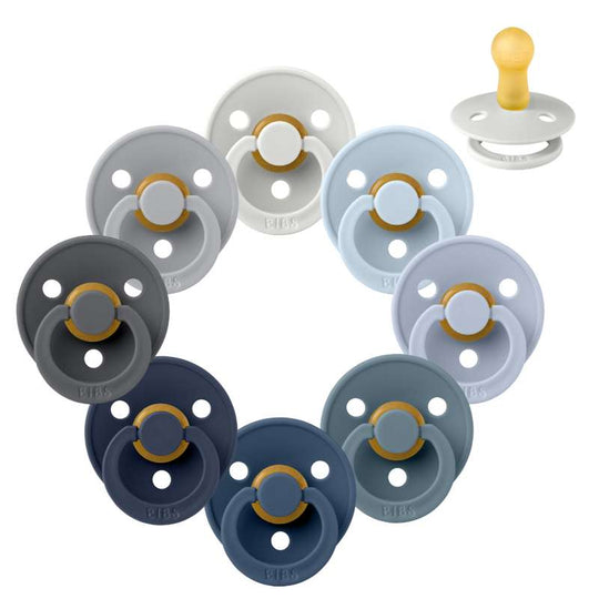 BIBS Rund Colour Napp - Sampackning - 8 st - Stl 2 - Ocean Storm