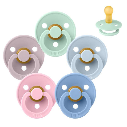 BIBS Rund Colour Napp - Sampackning - 5 st - Stl 2 - Pastel Paradise