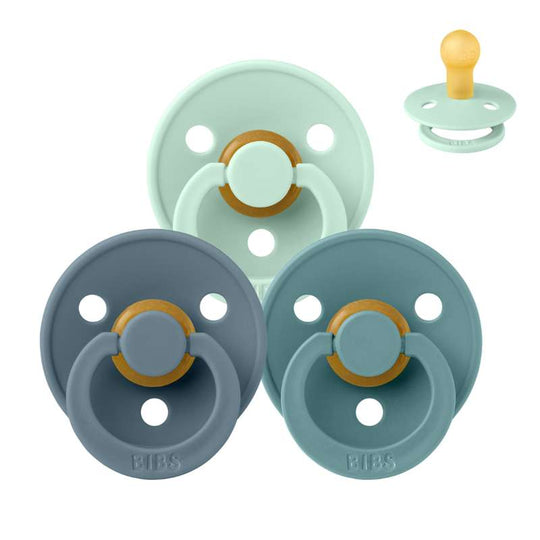 BIBS Rund Colour Napp - Sampackning - 3 st - Stl 1 - Crashing Waves