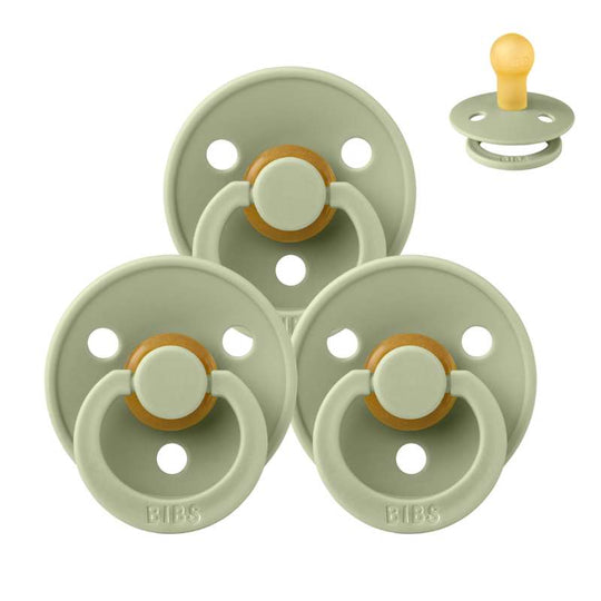 BIBS Rund Colour Napp - Sampackning - 3 st - Stl 1 - Sage