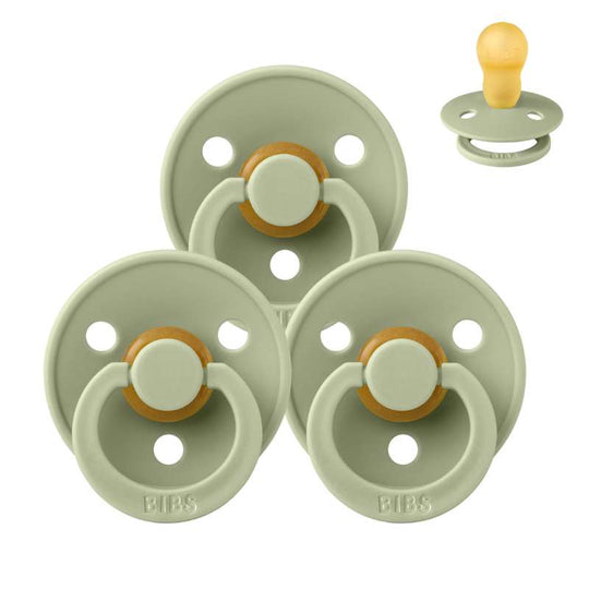 BIBS Rund Colour Napp - Sampackning - 3 st - Stl 3 - Sage