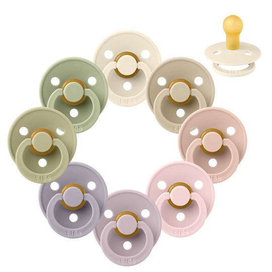 BIBS Rund Colour Napp - Sampackning - 8 st - Stl 1 - Springtime in Paris