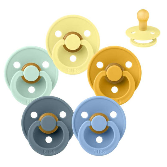 BIBS Rund Colour Napp - Sampackning - 5 st - Stl 1 - Summer at The Beach