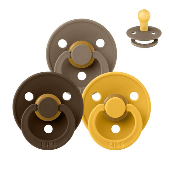 BIBS Rund Colour Napp - Sampackning - 5 st - Stl 2 - Teddy Bear