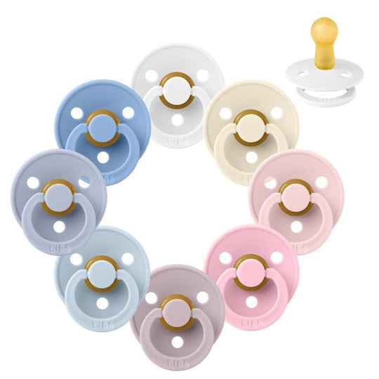 BIBS Rund Colour Napp - Sampackning - 8 st - Stl 2 - The Babyshower Collection