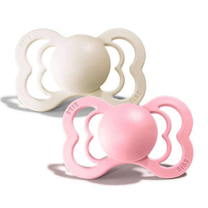 BIBS Supreme Napp - 2-Pack - Stl 1 - Silikon - Ivory/Baby Pink