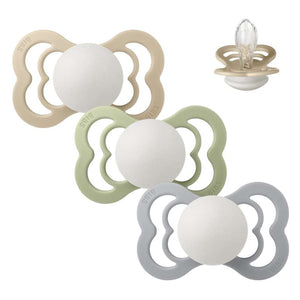 BIBS Supreme Napp - Sampackning - 3 st - Stl 2 - Sleep Tight Little One - GLOW