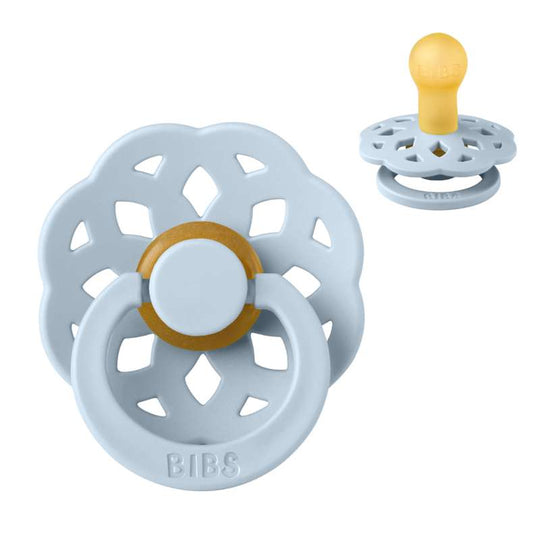 BIBS Boheme Napp - Stl 1 - Naturgummi - Baby Blue