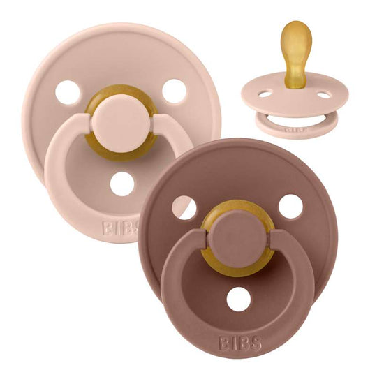 BIBS Symmetrisk Colour Napp - 2-Pak - Stl 2 - Naturgummi - Blush/Woodchuck