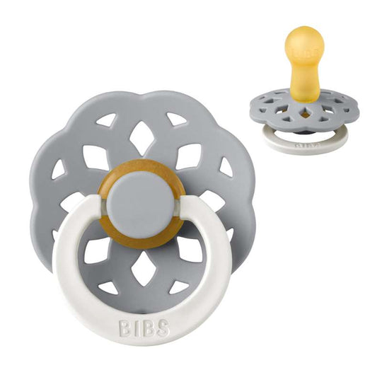 BIBS Boheme Napp - Stl 2 - Naturgummi - GLOW - Cloud