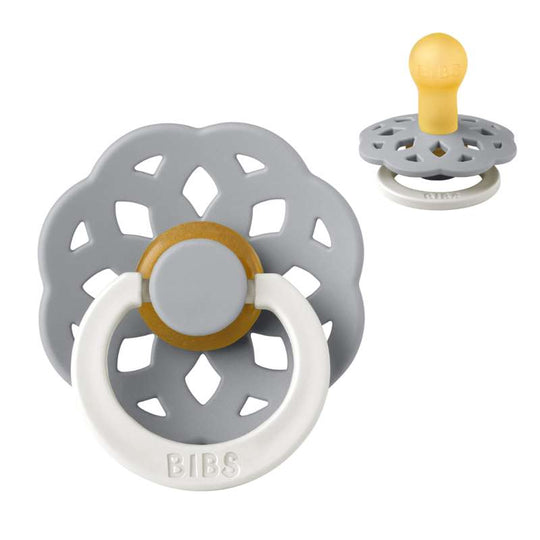 BIBS Boheme Napp - Stl 1 - Naturgummi - GLOW - Cloud