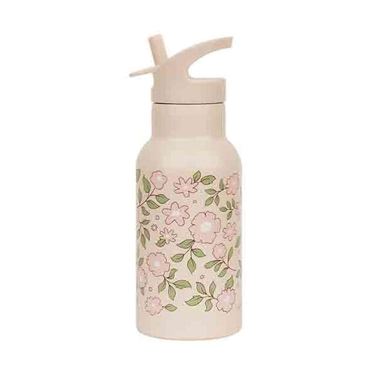 A Little Lovely Company Termosflaska - 350 ml - Blommor - Ljusrosa.