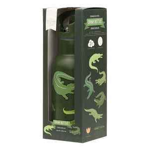 A Little Lovely Company termosflaska - 350 ml - Crocodiles - Grön