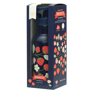 A Little Lovely Company termosflaska - 350 ml - Strawberries - Blå/Röt