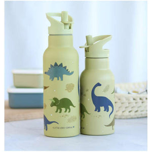 A Little Lovely Company Termodrikkedunk XL - 500 ml. - Dinosaur - Oliven