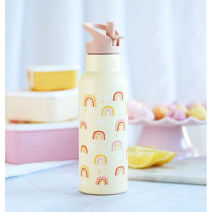 A Little Lovely Company Termodrikkedunk XL - 500 ml. - Rainbows - Fersken