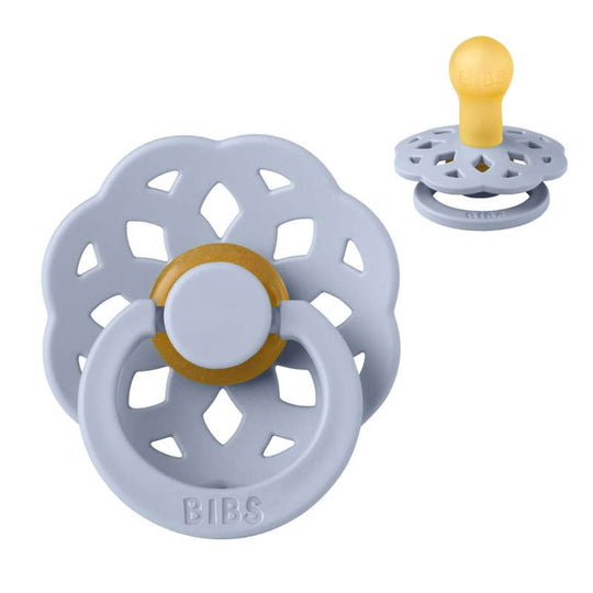 BIBS Boheme Napp - Stl 1 - Naturgummi - Dusty Blue