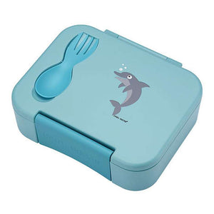 Carl Oscar BentoBOX™ Madkasse m. CUTElery - Kids - Delfin (Lys Blå)