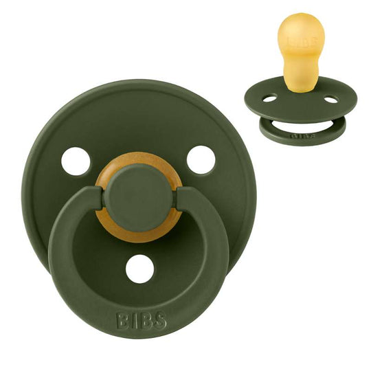 BIBS Rund Colour Napp - Stl 3 - Naturgummi - Hunter Green