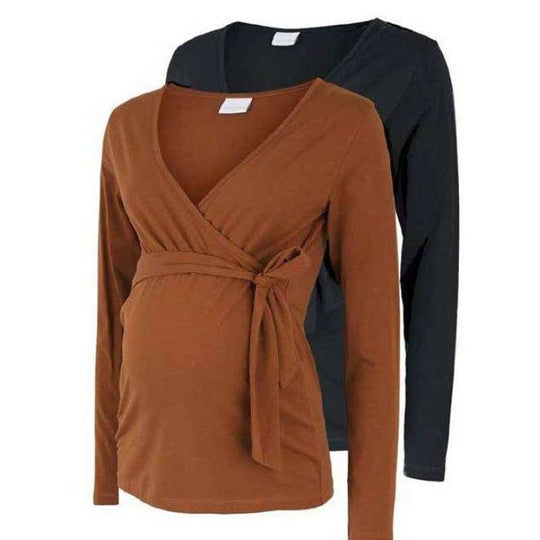 Mamalicious 2-i-1 graviditets- og ammetop i jersey - 2 pak