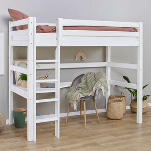 Hoppekids ECO Luxury MEGA-säng 90x200cm med loungemodul och bordsplatta - Vit