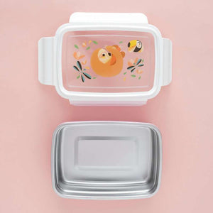 Petit Monkey Bento Matlåda - Sloth & Dragon Flies - Melba Pink