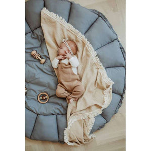 Play & Go Babynest Legetæppe - Bloom - Dusty Blue