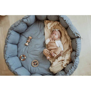 Play & Go Babynest Legetæppe - Bloom - Dusty Blue