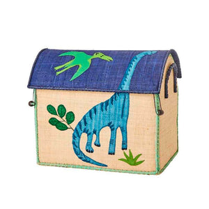 RICE Raffia Förvaringshus - Dinosaur - Liten