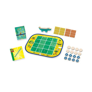 SES Creative Spel - 4 på rad och stapelspel i reseväska.
