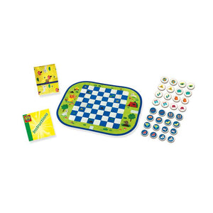 SES Creative Spel - Dam och Minnesspel i Resväska