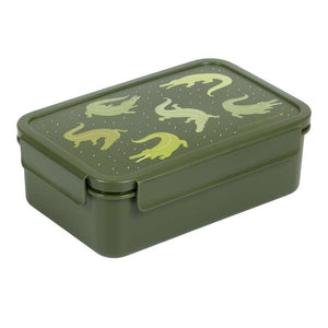 A Little Lovely Company Fackinddelt Bento Madlåda - Crocodiles - Grön