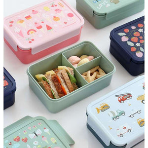 A Little Lovely Company Fackinddelt Bento Madlåda - Joy - Mint