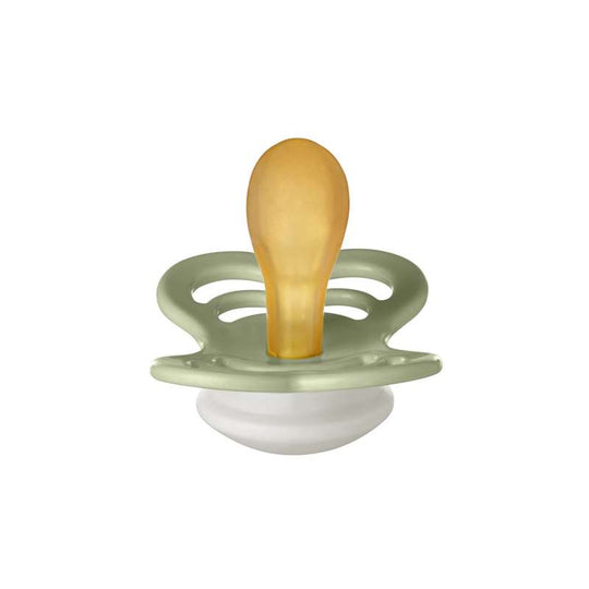 BIBS Supreme Napp - Stl 2 - Naturgummi - GLOW - Sage