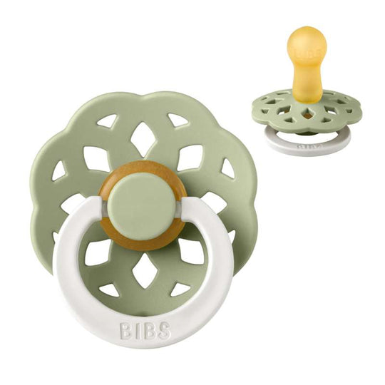 BIBS Boheme Napp - Stl 2 - Naturgummi - GLOW - Sage