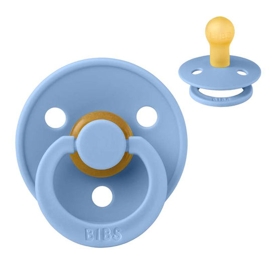 BIBS Colour Napp - Stl 1 - Naturgummi - Sky Blue