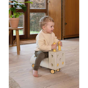 MODU Tiny Ride - Lille Gåbil - Sand Grey/Honey Yellow