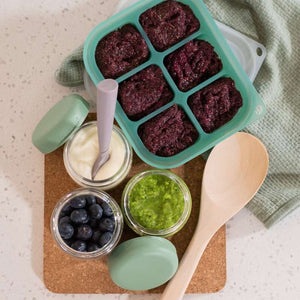 Haakaa Easy-Freeze Bakke - 6 Rum - Pea Green